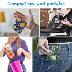 4 Pack Foldable Reusable Shopping Bags,Tote Large, 4 Color