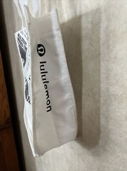 Lululemon Reusable Shopping Gift Bag White Small Gift Tote 12″ x 10″ Handles