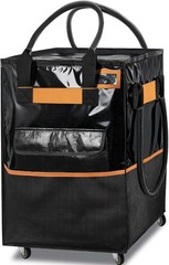 Reusable Grocery Bag on Wheels, 130L Large-Capacity Zippered Roller Tote