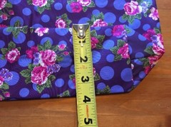 Purple Flower Pattern Re-Usable Shopping Bag Lightweight Tote Handbag 15.75”