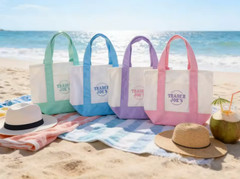 🔥2026 Spring Easter LimitedTrader Joe’s Mini Pastel Canvas Tote Bag Fast Ship⚡️