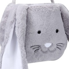 Plush Easter Bunny Basket, Monogrammed Bunny Easter Buckets with Long Plush E…