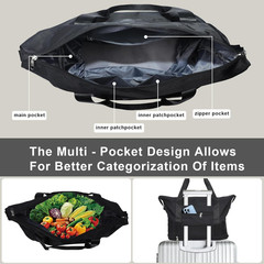 Reusable Grocery Bag on Wheels Shopping Detachable Roller Tote Luggage Used