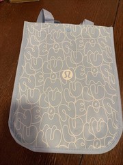 Lululemon Spring 2025 Small Shopping Tote Bag Blue Bubble Letters