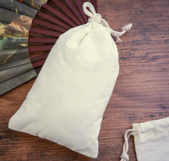 5×7 Inches Organic Cotton Double Drawstring Reusable Muslin Bags. Pack of 30.