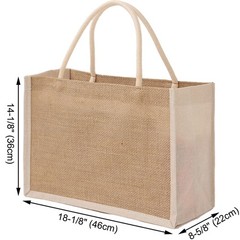 TopTie 6 PCS Jute Tote Bags Reusable Burlap Grocery Shopping Bags Bridesmaid …