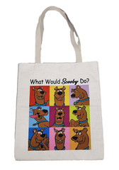 Scooby Doo Reusable Tote Bag Many Faces Retro Cartoon