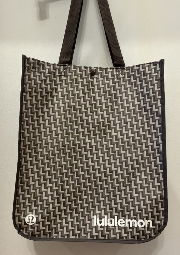 LULULEMON 2025 HOLIDAY Large Shopping Bag L-pattern Dark Gray