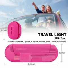 2 IN 1 Silicone Makeup Brush Holder with Beauty Make Up Sponge Babbie Pink