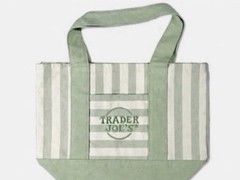 Trader Joe’s Mini Pastel Stripe Canvas Tote Bag Limited Edition 2026 Set Of 4