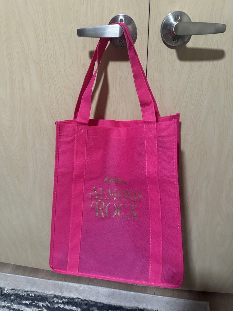 New Reusable Brown&Haley Almond Roca Shopping Bag Hot Pink MEDIUM SIZE Foldable