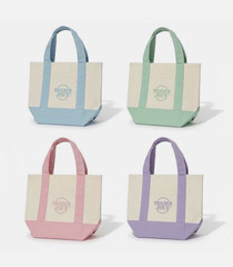Trader Joe’s Canvas Reusable Tote Bags Lot of 4 Multicolor Small 13x11x6