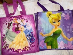 Disney Princess Pink Tinker Bell Reusable Gift Tote Bag – NWT Tiana Belle Aurora
