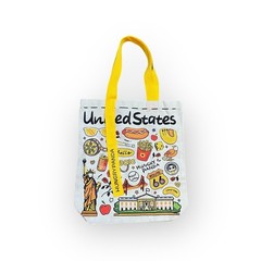 🍉 15″x13.5″ Hungry Panda Los Angeles Tote Shopping Bag Asian Delivery Service