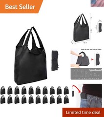 Washable and Foldable Shopping Bags – 20 Durable Totes, Perfect for Everyday Use