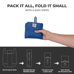 Zulay Kitchen 5 Pack 50 Pound Reusable Grocery Bags -Large Foldable Reusable Bag