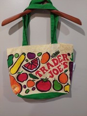 Vintage Trader Joe’s Grocery Bag Tote Fruit AOP Made in the USA VTG Food Store