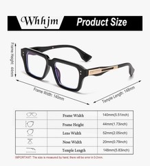 Rectangle Blue Light Blocking Glasses 90’s Retro Square Glasses For Men/Women