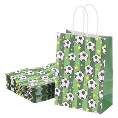 50Pcs Football Gift Bags with Handles, 3.1″x8.3″x5.9″ Gift Bags, Green