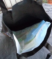 Beautiful Reusable Shopping Bag – Synthetic Material – Scenic Front Piece – NWOT