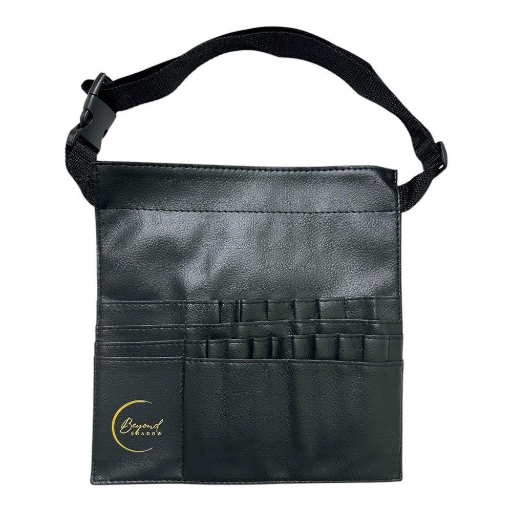 Beyond Shadow Brand™ – Black PU Leather Makeup 10X10X0.2 Inch, Jet