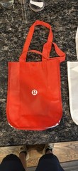 Lot 4 Lululemon Small Reusable Shopping Totes Red, White, Green and All in.⚡