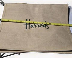 Harrods Jute Tote Reusable Shopping Natural Eco Friendly Canvas Handles (READ)