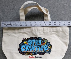 Adobe Express Stay Creative Reusable Canvas TOTE BAG Unisex