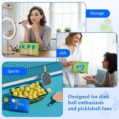 24 Pcs Pickleball Makeup Bags Bulk Gifts for Women, Multicolor