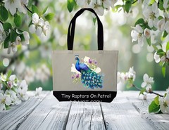 Peacock ~ Canvas Tote Bag~FREE shipping~shopping~CHOICE~Reusable~Gift~Birds