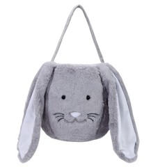 Plush Easter Bunny Basket, Monogrammed Bunny Easter Buckets with Long Plush E…