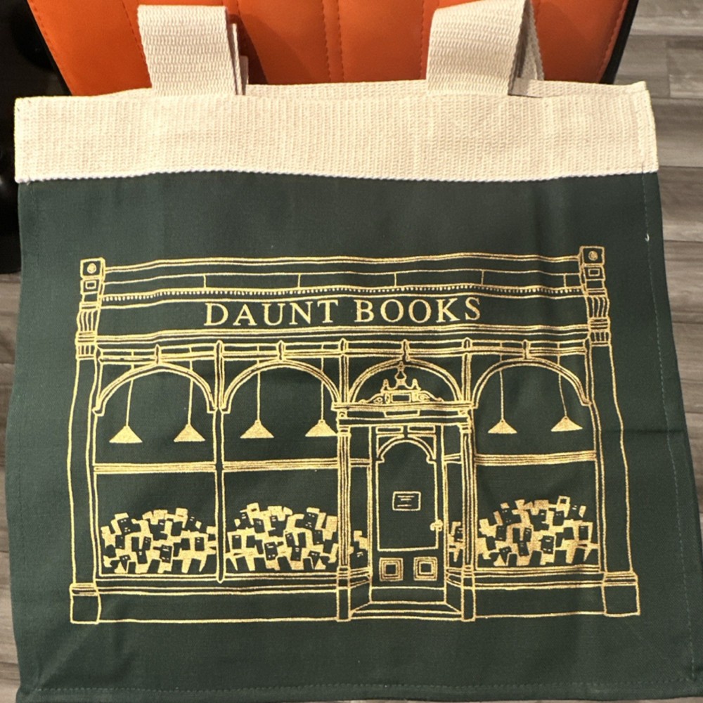 Daunt Books Foldable Canvas Multicolor Reusable Shopping Bag All-Over Pattern