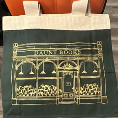 Daunt Books Foldable Canvas Multicolor Reusable Shopping Bag All-Over Pattern