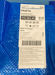 Lot 10 IKEA FRAKTA Shopping Bags Large Blue Tote 21-3/4×14-1/2×13-3/4″ 19 Gallon