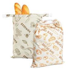 Sobotoo 2 Pack Beeswax Bread Bags, Extra Large Size 17″×13″ Classic bread bag