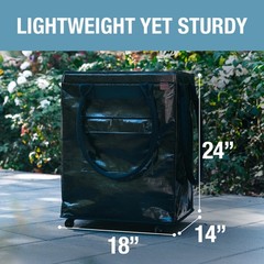 CleverMade Hauler Rolling Tote Bag, 90L Collapsible Portable Shopping Cart wi…