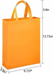 Supersize 14 Pack Reusable Non Woven Gift Bags with Handles Party Fabric Tote
