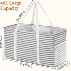 Large Eco-Friendly Foldable Tote Bag Waterproof Multi-Purpose Grocery Laundry US