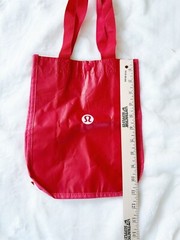 Lululemon Red with Graphic Print Small Reusable Bag