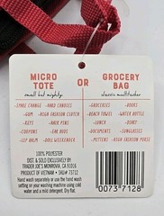 Trader Joe’s Micro Mini Tote With Grocery Bag 2 In 1 Mini Limited Edition
