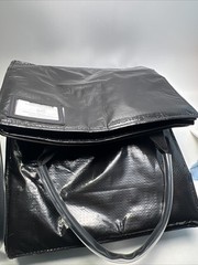 (Medium, Black) Reusable Grocery Bag on Wheels, 70L Foldable Rolling Tote, 66Lbs