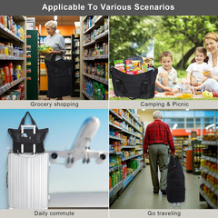 Reusable Grocery Bag on Wheels Shopping Detachable Roller Tote Luggage Used