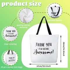 Paterr 20 Pcs Employee Appreciation Gifts Bags 18.5 x 14.9 Inch Large Reusabl…