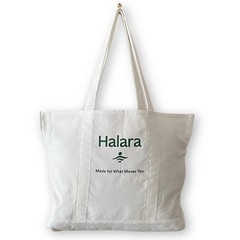 Halara Letter Print Casual White Canvas Tote Bag Made For What Moves You