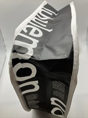 2 Lululemon Reusable Tote Shopping/Lunch Bag Small Black /White 11.5×9.5”