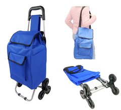 Dolly Climbing Stair Trolley Cart – Foldable Storage Grocery Cart With Tri-Wheel
