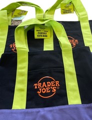 Lot Of 3 Trader Joe’s Mini Halloween Canvas Tote Bag Multi color New