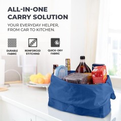 Zulay Kitchen 5 Pack 50 Pound Reusable Grocery Bags -Large Foldable Reusable Bag