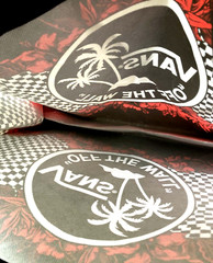 Vans Off The Wall Reusable Large Classic Black/Red/White Logo Shopping Tote Bag