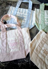Trader Joe’s Mini Pastel Stripe Canvas Tote Bag Pink Or Green CHOOSE 1 BAG 🛍